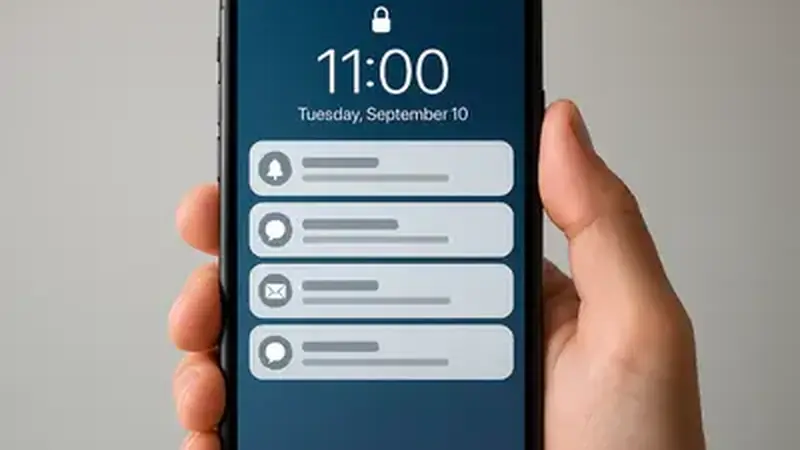 Android phone showing sports match notification alerts