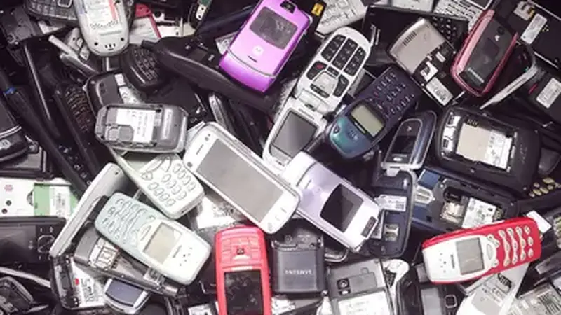 Stack of Android phones showing different app versions side by side